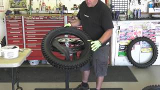 Installing a trials tire for the trail a Dunlop D803GP [upl. by Mooney]