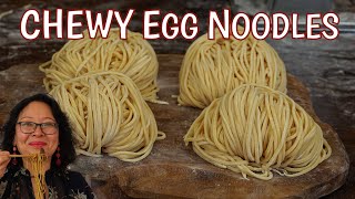 How To Make Chinese Egg Noodles At Home Easy to Get a Chewy Texture [upl. by Nisa20]