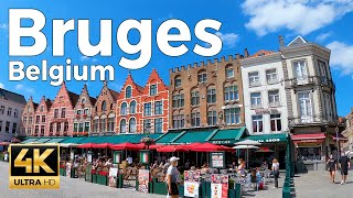 Bruges Belgium Walking Tour 4k Ultra HD 60fps – With Captions [upl. by Cheston]