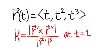 Calculus 3 how to find the curvature of a given vector function [upl. by Katharyn]