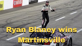 Ryan Blaney wins Martinsville 2024 Race review [upl. by Ari317]