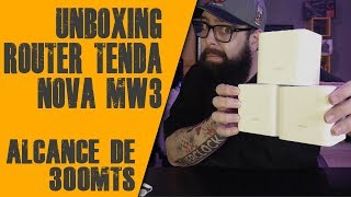 Unboxing  Roteador Mesh para Games Tenda MW3 Inteligente 4k e com alcance de até 300mts [upl. by Hamal]