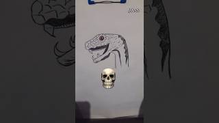 Easy drawing  pencil drawing  3d snake drawing  how to draw easy drawing starting or andingart [upl. by Apicella234]