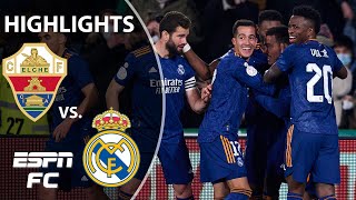 10man Real Madrid edges Elche in extra time THRILLER  Copa del Rey Highlights  ESPN FC [upl. by Hayyim]