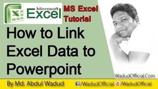 How to link data from excel to powerpoint and dynamic data updates  Abdul Wadud [upl. by Nerradal231]