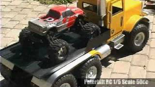 PETERBILT RC 15 SCALE AND HPI SAVAGE TRUCK [upl. by Hose]