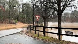 Cleveland Park completely flooded Greenville South Carolina January 9 2024 historic rainstorm [upl. by Engis]