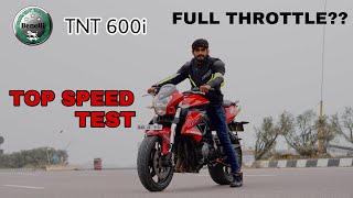 Benelli tnt 600i  top speed test  full throttle [upl. by Hajidahk]