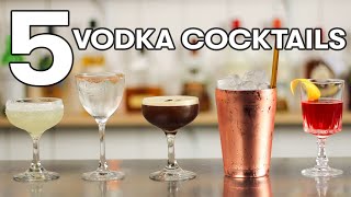 5 x EASY VODKA COCKTAILS part 2 [upl. by Thilda]