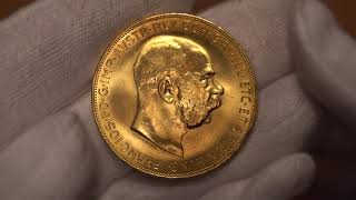 100 Crowns AustriaHungary Franz Joseph I Gold Coin 1915 [upl. by Nivla]