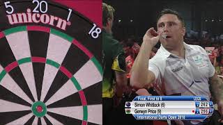 2018 International Darts Open Final  Simon Whitlock v Gerwyn Price [upl. by Eednar]