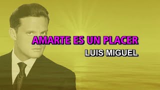 Luis Miguel  Amarte es un placer Karaoke [upl. by Faus]