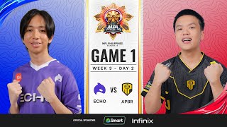 MPL PH S13  W3D2  ECHO vs APBR  GAME 1 [upl. by Atterys]