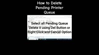 How to Delete Pending Print Queue in Windows printer pendingprint [upl. by Elvera]