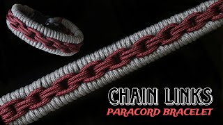 HOW TO MAKE THE CHAIN LINKS KNOT PARACORD BRACELET EASY PARACORD TUTORIAL [upl. by Yboj]