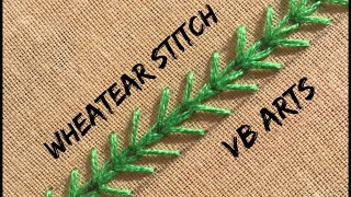 Wheatear stitch  Hand embroidery stitches  Embroidery tutorial  Poongodi’s channel  vb arts [upl. by Patin]