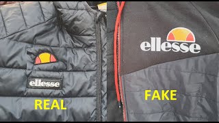 Ellesse down jacket real vs fake How to spot fake Ellesse winter jackets [upl. by Ahsineg]