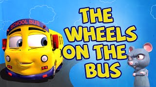 The Wheels On The Bus Go Round And Round Children Rhyme with lyrics [upl. by Auos]