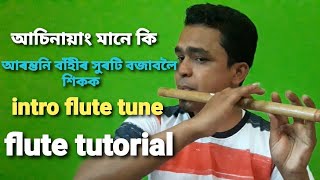 Asinayang mane ki  Intro flute tune  Flute Tutorial  with notation [upl. by Oicnevuj]