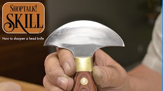 How to Sharpen a Head Knife  Make Better Cuts in Leather with your Round Knife [upl. by Azral378]