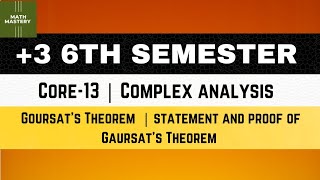 Lect13  Statement and Proof Gaursats Theorem [upl. by Yartnod]