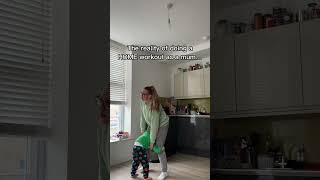 The reality of doing aHOME workout as a mum… shorts mother [upl. by Endora]