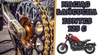 Jak naciągnąć łańcuch Zontes 125 C Prawidłowy naciąg łańcucha motocyklowego [upl. by Yna]