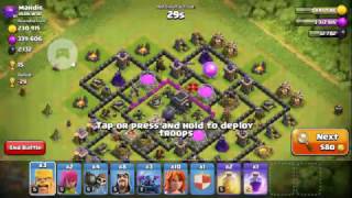 Clash of clan Best Town Hall 8 attack strategy 2017 [upl. by Bik321]