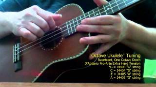 Mainland Mahogany Baritone Ukulele Tuned as an quotOctave Ukulelequot [upl. by Bal559]