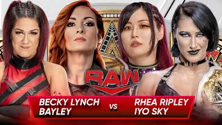 WWE 2K23  Bayley  Becky Lynch VS Iyo Sky  Rhea Ripley  Tag Team Match  WWE Raw [upl. by Berthoud424]