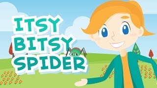 Itsy Bitsy Spider • Nursery Rhymes Song with Lyrics • Animated Cartoon for Kids [upl. by Kondon]