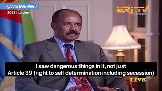 Isaias on the 1994 Ethiopian Constitution [upl. by Cranford]