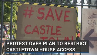 Protest over plan to restrict Castletown House access in Co Kildare [upl. by Ahsilrae]