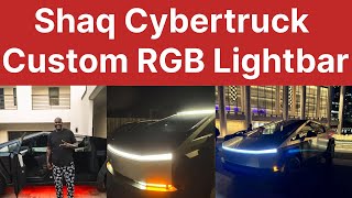 Shaq Cybertruck Custom RGB Lightbar Installation Rule [upl. by Teodoor]