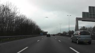 Driving On The M6 Motorway From J11 Cannock To J12 Telford Staffordshire England 14th April 2012 [upl. by Nehpets]