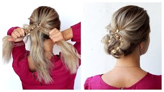 😱 EASY DIY UPDO 😱 Wedding Prom Updo Hair Tutorial by Another Braid shorts [upl. by Laural]