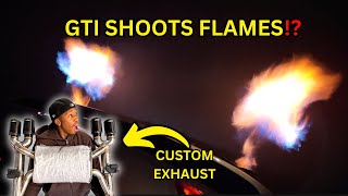 NEW UPGRADED GTI EXHAUST SHOOTS FLAMES [upl. by Ahsilaf855]