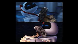 WALLE amp EVE First Kiss Deleted Scene quotDumpedquot Comparison [upl. by Swainson]