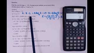 HOW TO FIND ROOT OF EQUATION BY SECANT METHOD USING CALCULATOR  NUMERICAL METHODS  ENGG MATHS [upl. by Ecnal589]