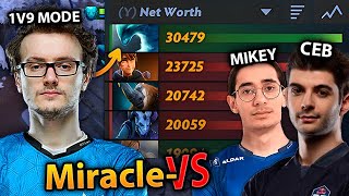 MIRACLE goes 1V9 Mode vs CEB and MIKEY with this God Morphling game [upl. by Euv705]