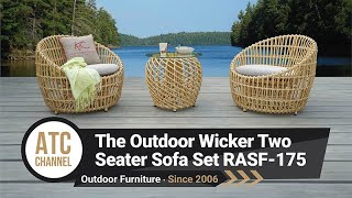 The Outdoor Wicker Two Seater Sofa Set With A Compact Design RASF175 [upl. by Maiah988]