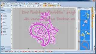 BERNINA Sticksoftware 7 Erste Schritte bestehende Stickmotive bearbeiten [upl. by Nove]