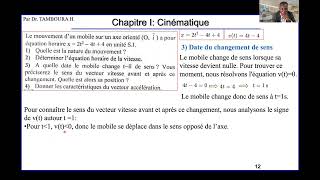 Exercices de Physique Niveau TerminaleChapitre 1  Les éléments de cinématique Partie2 [upl. by Jonna]