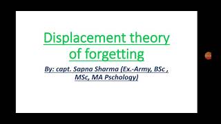 Displacement theory of forgetting [upl. by Laurella]