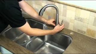 Pfister 1Handle PullDown Kitchen Faucet Installation HowTo  Elevate EXT [upl. by Nugesulo]