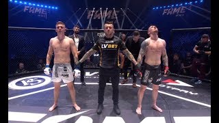 FAME MMA 3  Cała walka DeeJayPallaside vs Isamu z wejściem i wywiadem  złamana ręka [upl. by Yorke818]