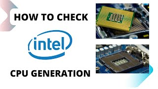 How to check intel processor generation windows 10 [upl. by Eimrej]