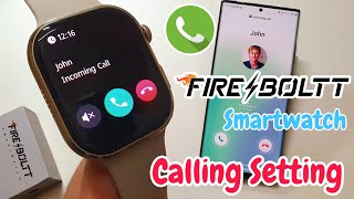 Fire Boltt Smartwatch Calling Setting  fire boltt Watch Bluetooth Calling  Call in fire boltt [upl. by Alexi]