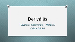 Deriválás – 3 Példa [upl. by Marnia]