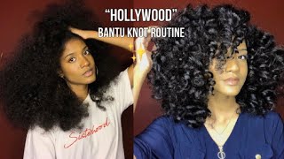 quotHollywood” Bantu Knot Routine [upl. by Krug]